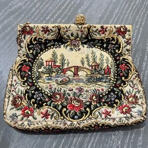 “Walborg” Elegant Tapestry Clutch Bag